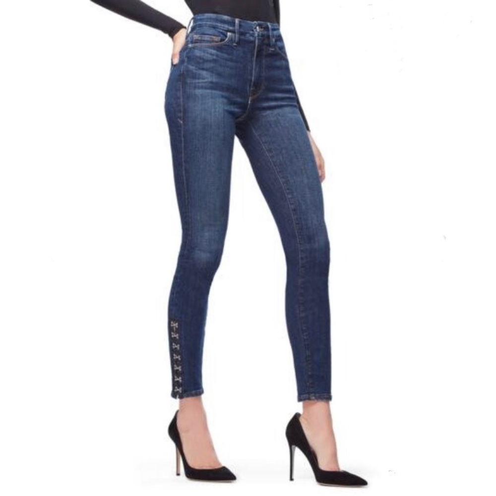 GOOD AMERICAN Good Waist Hook & Eye Skinny Jean